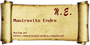 Masirevits Endre névjegykártya